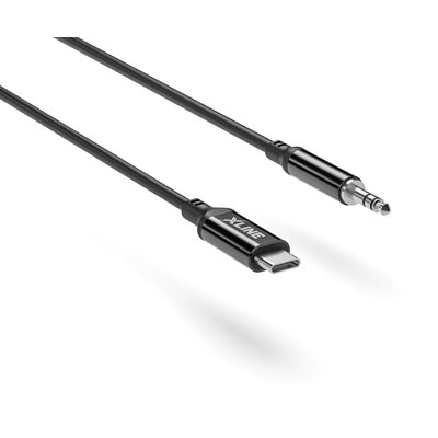 Kable USB Typ-C - Jack 3.5mm XLINE 1.5m Czarny