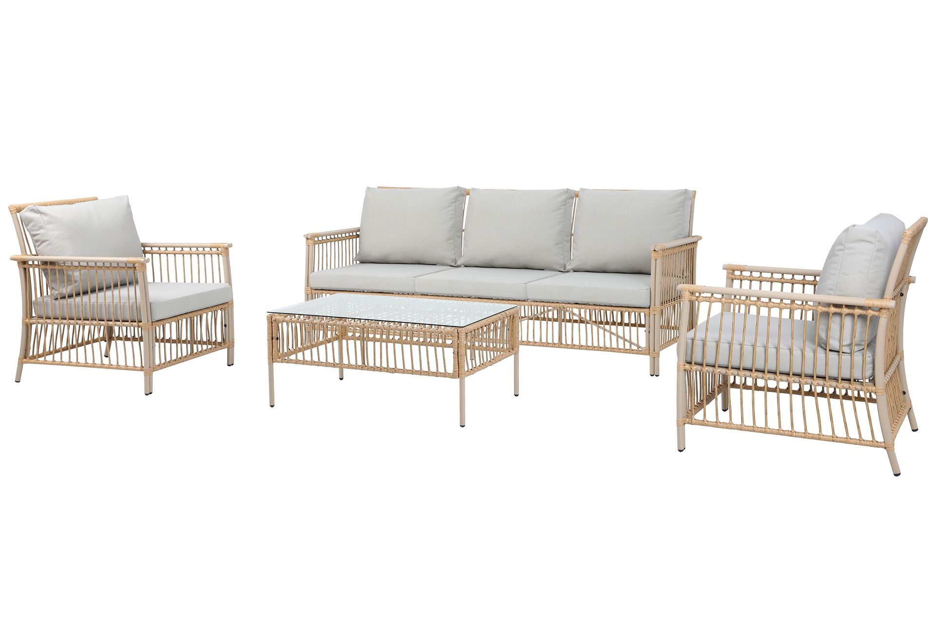 Meble ogrodowe technorattanowe Sycylia Beige / Beige