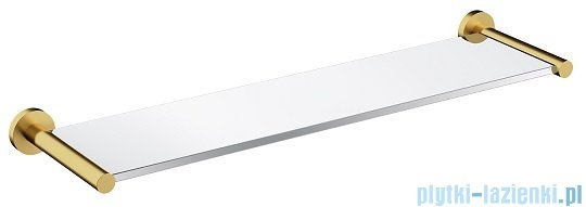 Omnires Modern Project półka szklana mosiądz szczotkowany MP60930BSB