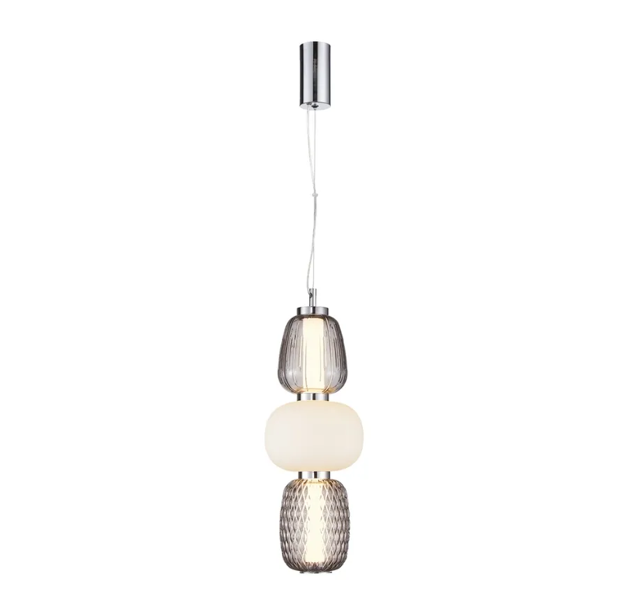 Nowoczesna lampa wisząca srebrna - K387 W6-M08