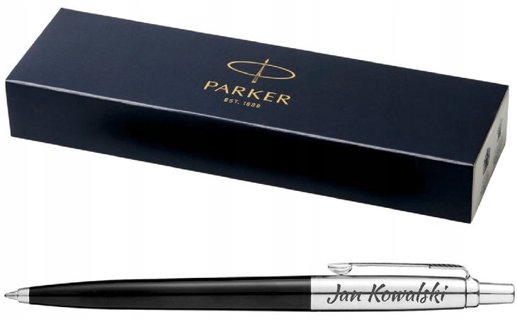 Czarny długopis PARKER Jotter na prezent + GRAWER