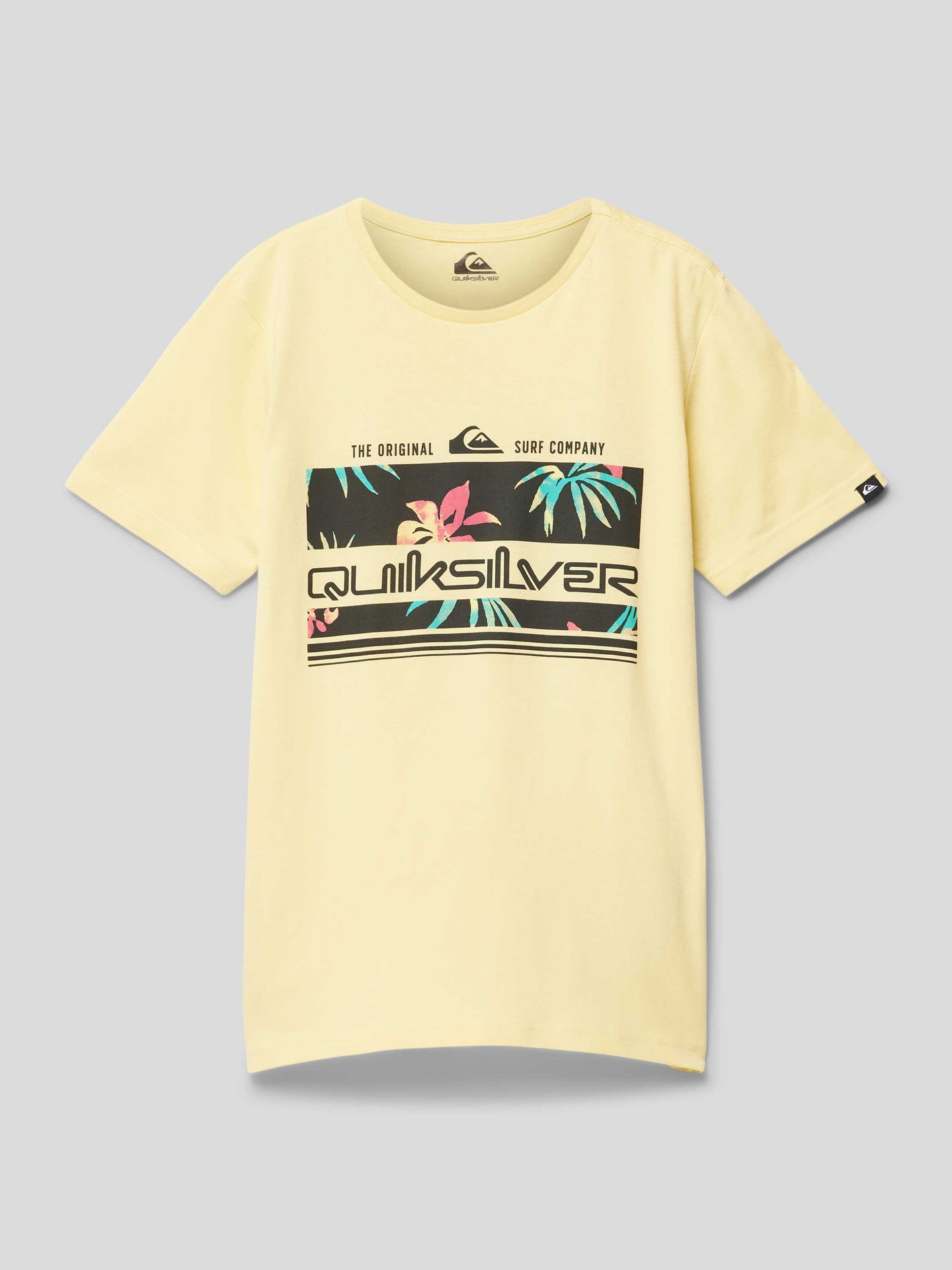 T-shirt z nadrukiem z motywem z logo model ‘TROPICAL RAINBOW’