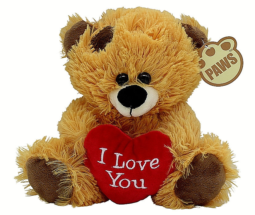 Pluszowy brązowy miś 20 cm z serduszkiem I love You, super prezent dla dziewczyny, na Walentynki bardzo miękki wysoka jakość
