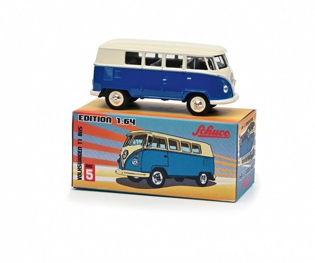 Schuco Vw T1 Bus Beige Blue Schuco Paperbo 1:64 452030900