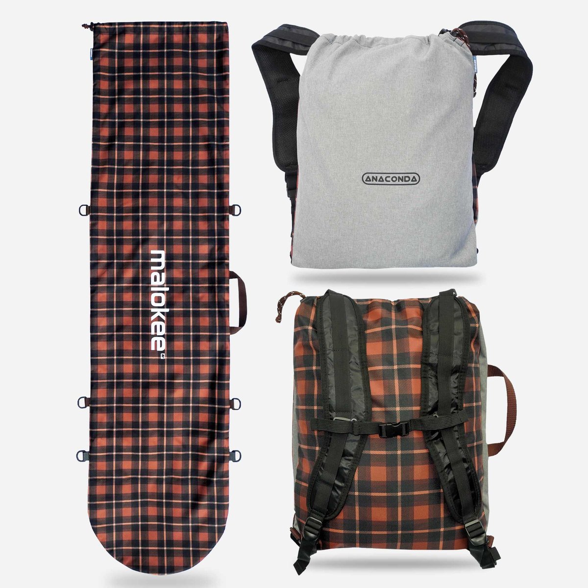 Pokrowiec torba na snowboard i plecak na buty snowboardowe 2w1