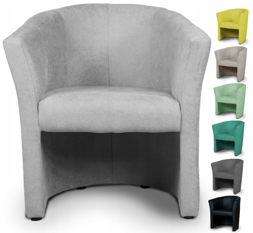 Fotel Cafe jasno szary tkanina utrudniająca wchłanianie płynów