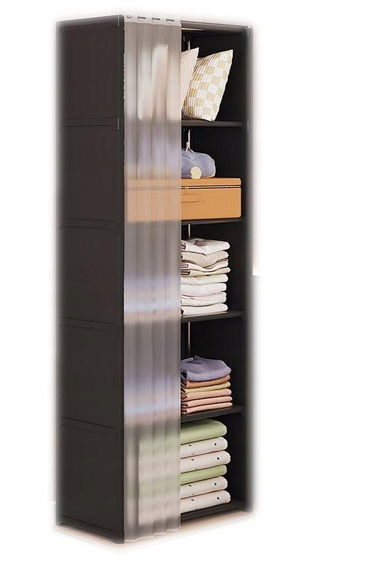 SZAFA Modułowa SKŁADANA Wieszak GARDEROBA na UBRANIA Metalowa 155x28x40cm