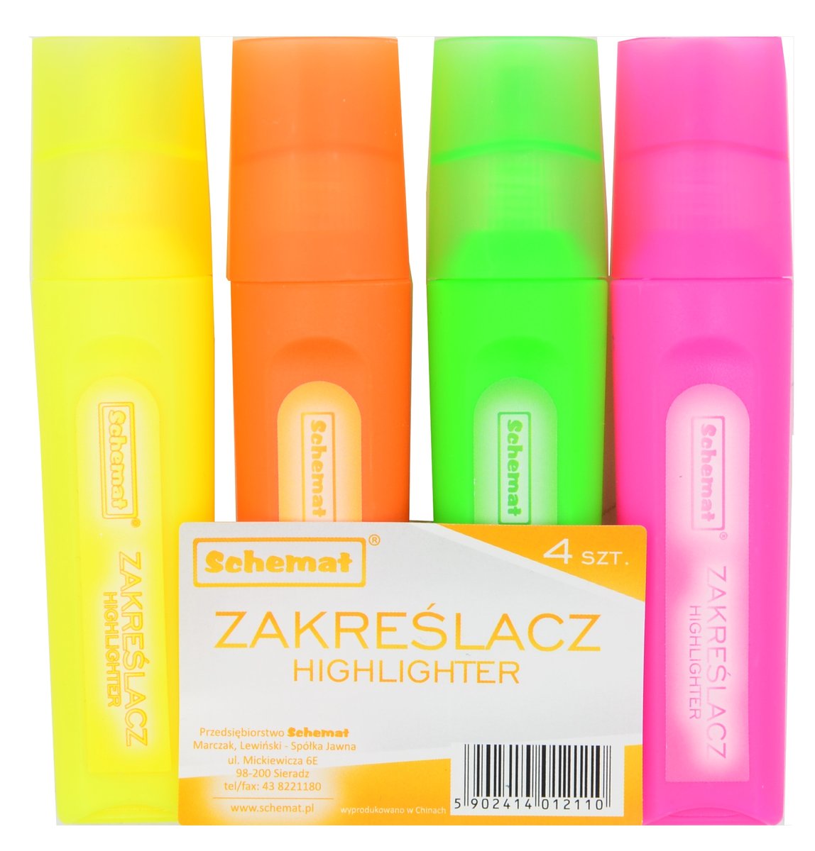 Zakreślacze 4 kolory Schemat 2110
