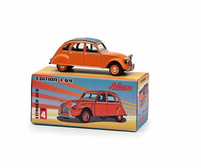 Schuco Citroen 2Cv Orange Paperbox Edition 1:64 452030800