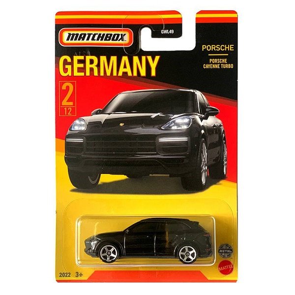 Mattel Porsche Cayenne Turbo Black Ge 1:64 Hfh45 Matchbox