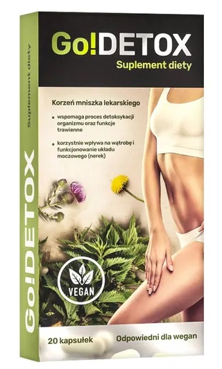 Go!Detox suplement diety wspomagający pracę wątroby 20 kapsułek
