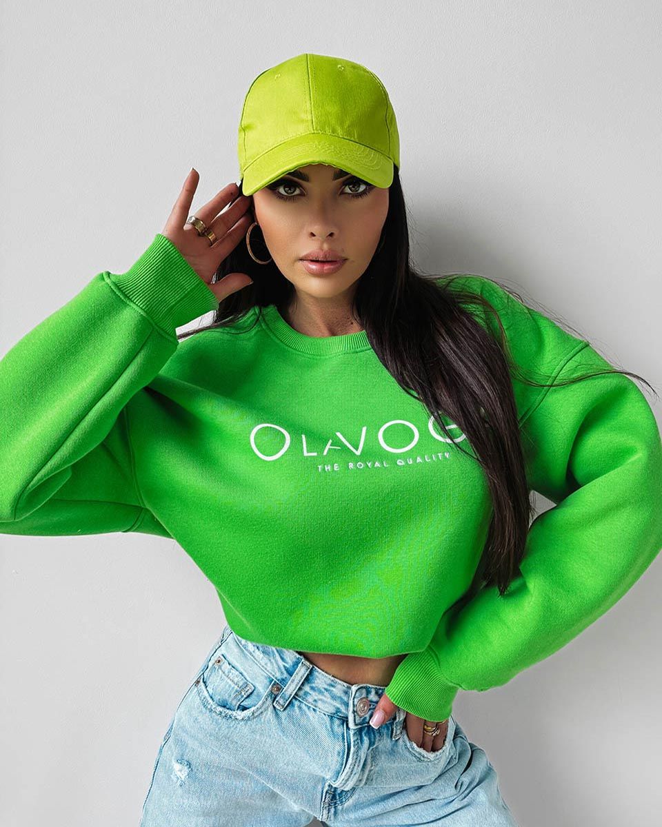Bluza damska OLAVOGA CREME 2024 zielona UNI - Fashionplace