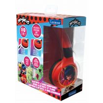 Składane słuchawki Miraculous 2 w 1 Bluetooth i przewodowe z zabezpieczeniem głośności dla dzieci HPBT010MI