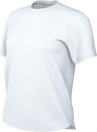 Nike Damskie W Nk One Relaxed Df Ss Top, White/Black, FN2814-100, S