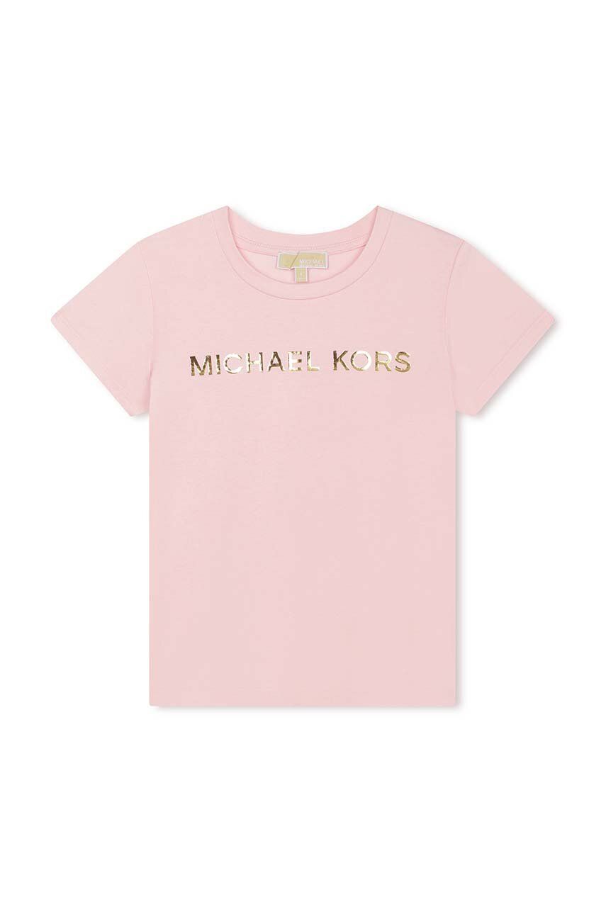 Michael Kors t-shirt dziecięcy kolor różowy