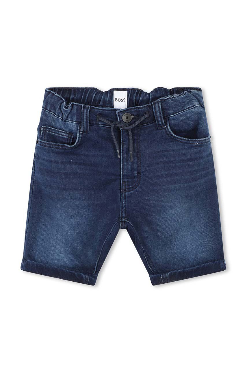 BOSS szorty jeansowe dziecięce kolor niebieski - Boss