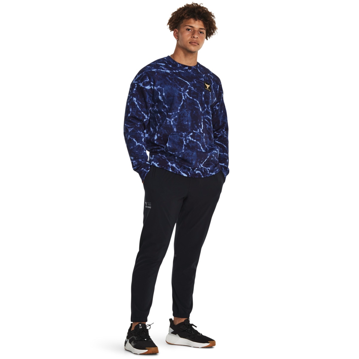Męskie spodnie treningowe Under Armour Project Rock Unstoppable Pant - czarne - UNDER ARMOUR