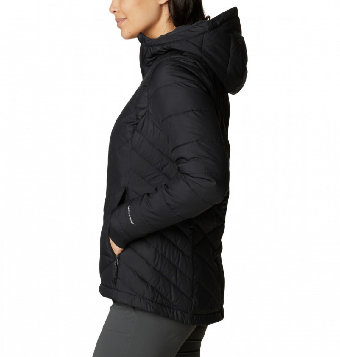 Damska kurtka puchowa pikowana Columbia Heavenly Hooded Jacket - czarna - COLUMBIA