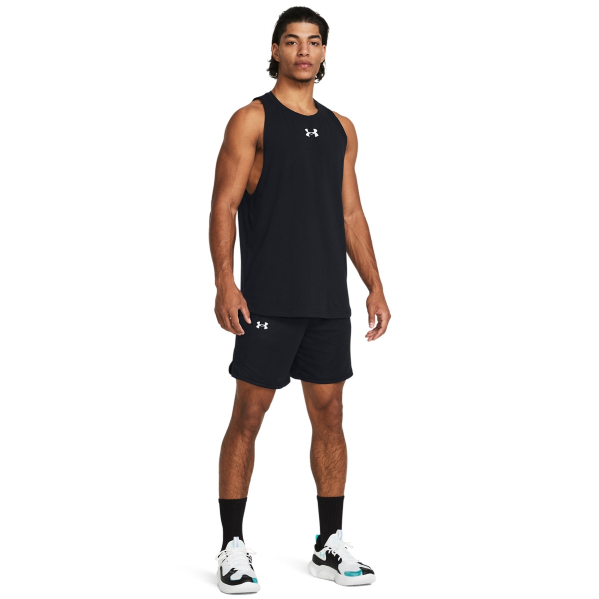 Męskie spodenki do koszykówki Under Armour UA Baseline Short - czarne - UNDER ARMOUR