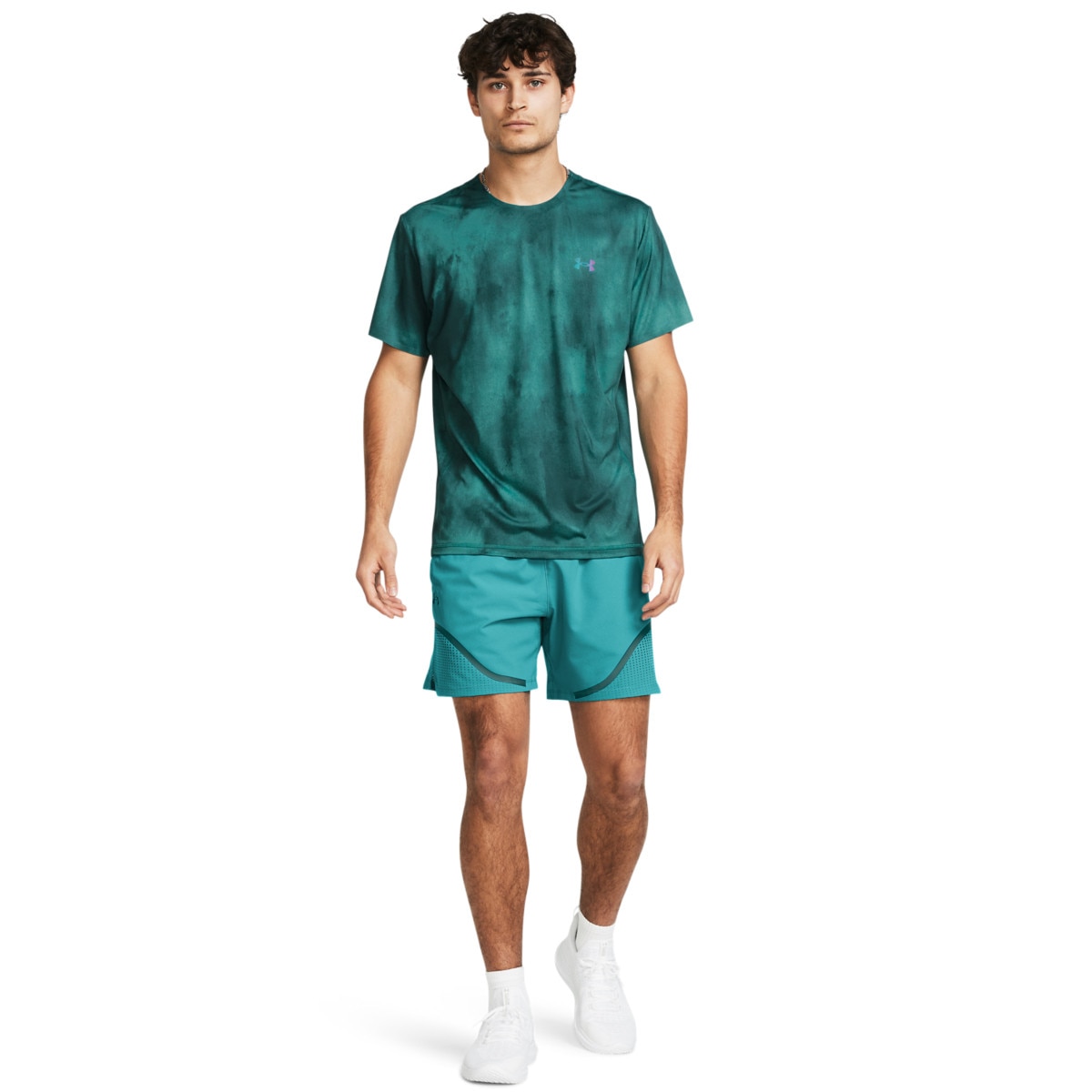 Męskie spodenki treningowe Under Armour UA Vanish Woven 6in Grph Sts - turkusowe - UNDER ARMOUR