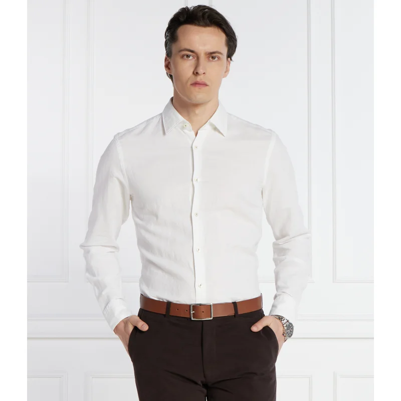 BOSS BLACK Lniana koszula C-HAL-kent-C4-232 | Casual fit