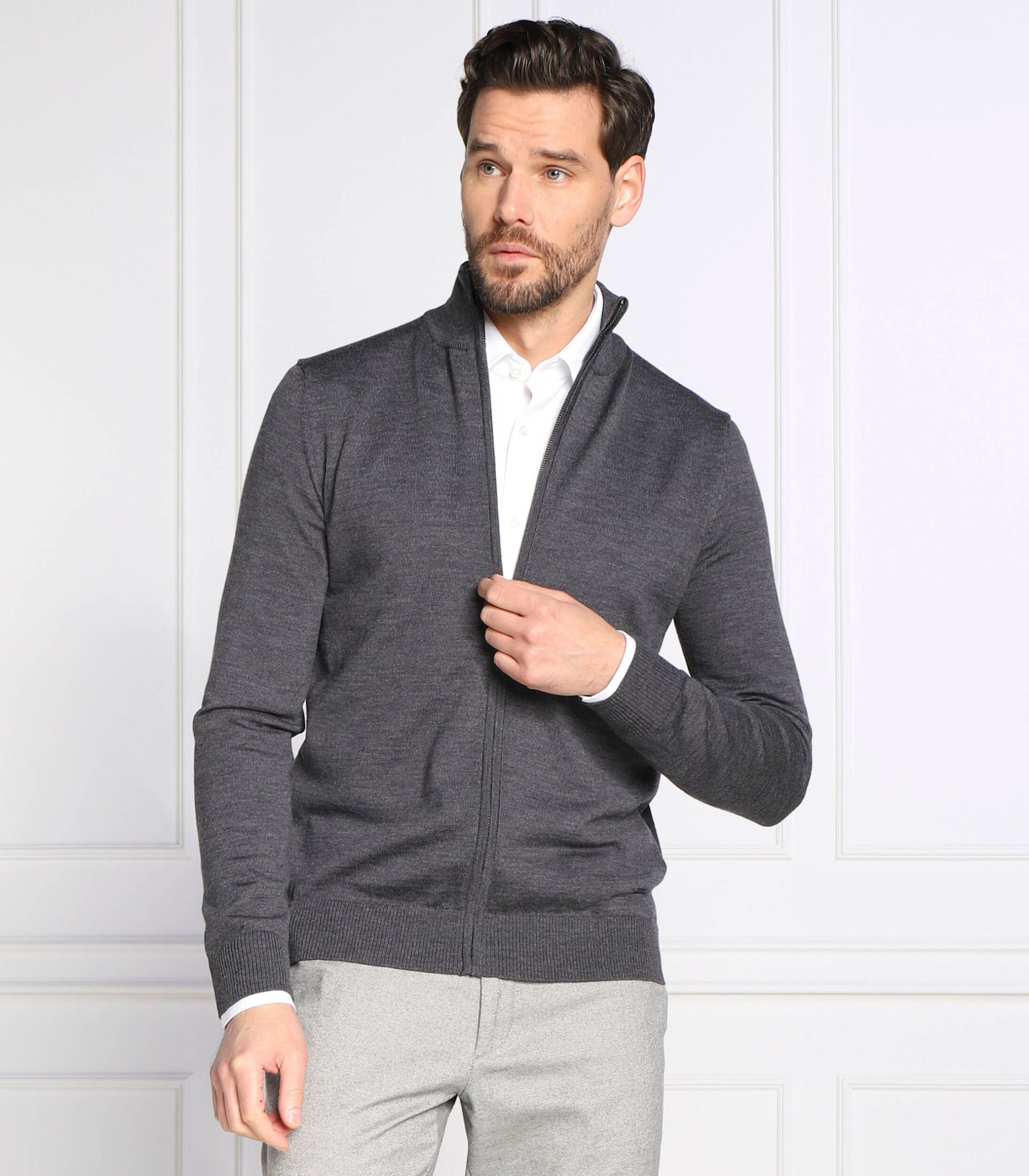 Joop! Wełniany Sweter 17 JK-06Davis Regular Fit