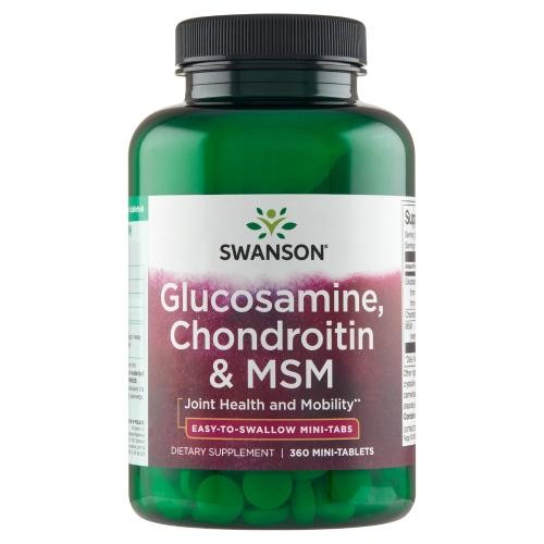 SWANSON Glukozamina Chondroityna & MSM 125/100/50mg - (360 tab)