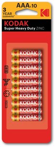 Bateria Kodak ZINC super heavy duty 3A (10 pack) 10szt (AAA)
