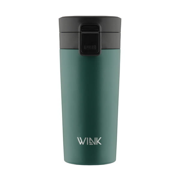 WINK Bottle, Kubek termiczny DARK GREEN, bez BPA,  370 ml