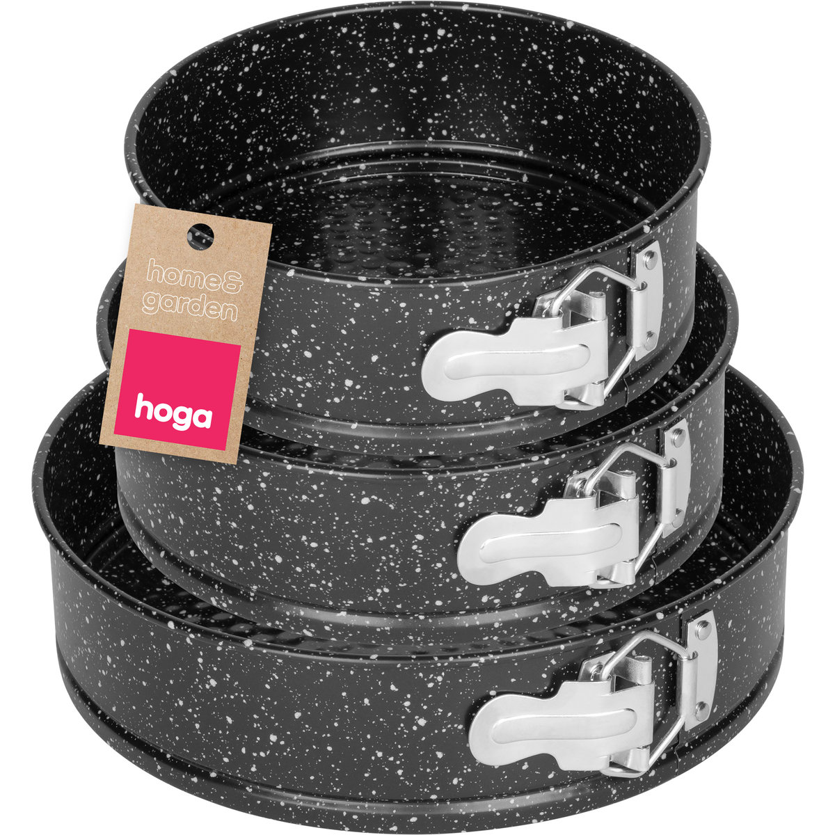 3X TORTOWNICA BLACHA FORMA DO PIECZENIA STAL NIEPRZYWIERAJĄCA 18/20/24CM