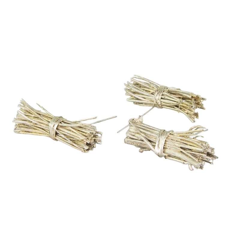 Susz Dekoracyjny Srebrny Ozdobny na Druciku 10 cm