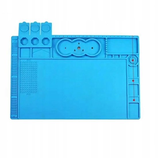 Silikonowa mata (baza z żelazną podstawą) do mikroskopu 480x320mm