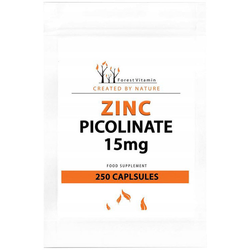 Forest Vitamin, Zinc Picolinate 15mg, 250 kaps.