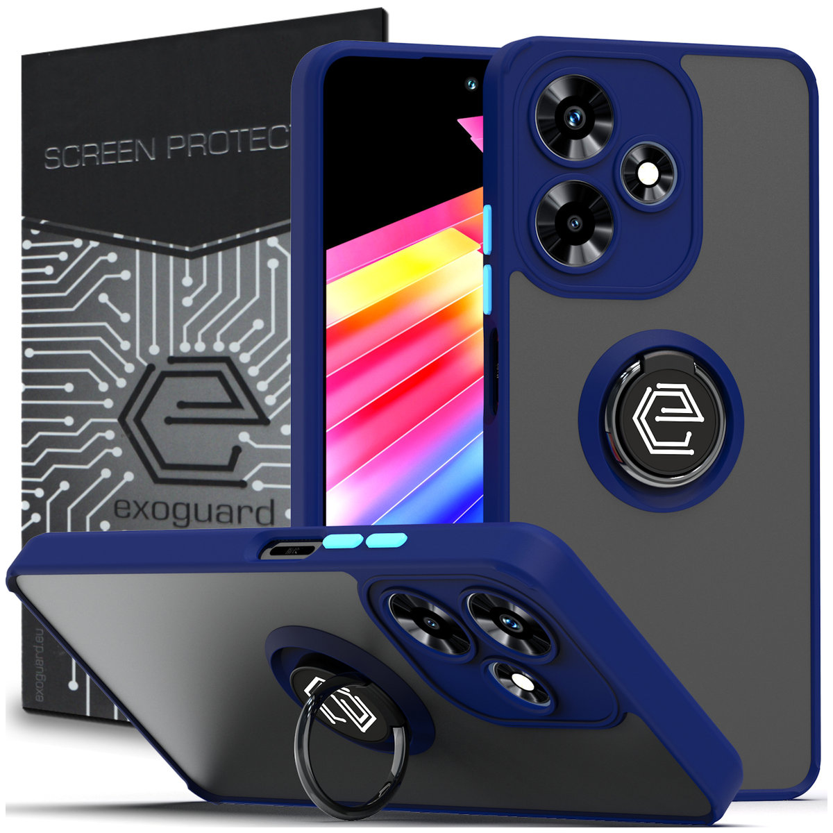 ETUI EXOGUARD O-RING + SZKŁO - INFINIX HOT 30 - PANCERNE CASE OBUDOWA FUTERAŁ RING