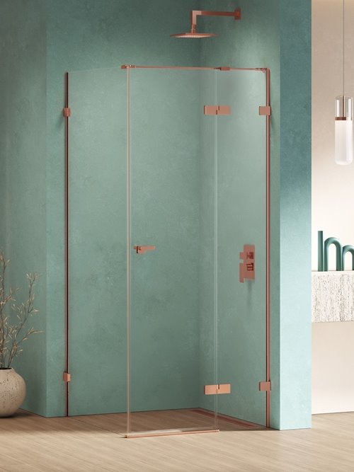 New Trendy Miedziana kabina prysznicowa 100x100 prawa EXK-6415 Eventa Copper Shine