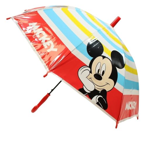 Disney - Red Mickey Print Parasol chłopięcy, Czerwona, Taille unique, Klasyczny