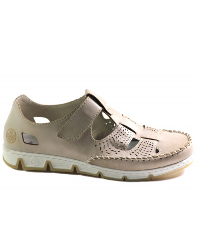 PÓŁBUTY RIEKER - 49958-61 BEIGE - Rieker