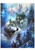 Diamentowa mozaika Wilki w górach NO-1009379
