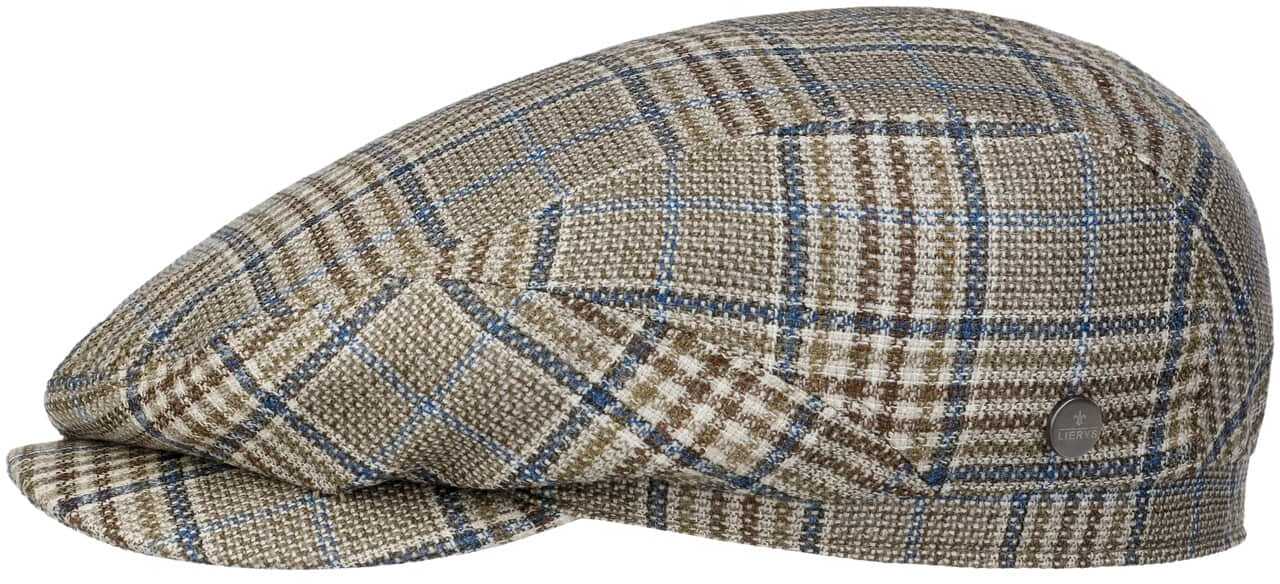 Kaszkiet Glencheck Driver by Lierys, brązowo-niebieski, M (56-57 cm)