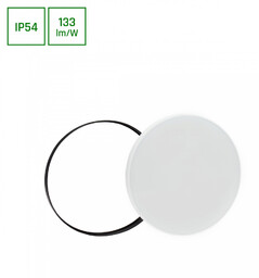 NYMPHEA BLACK & WHITE RINGS 40W WW 230V 115st IP54 FI485x70 BIAŁY/CZARNY OKRĄGŁA