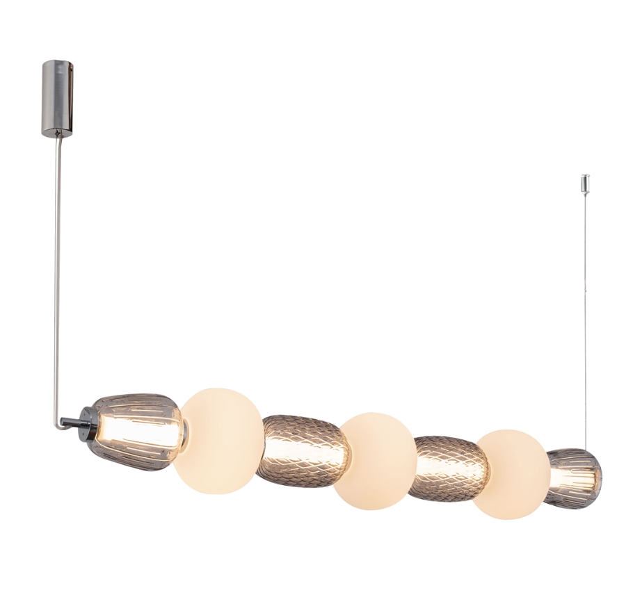 Srebrna lampa wisząca - 3X K388 Horix
