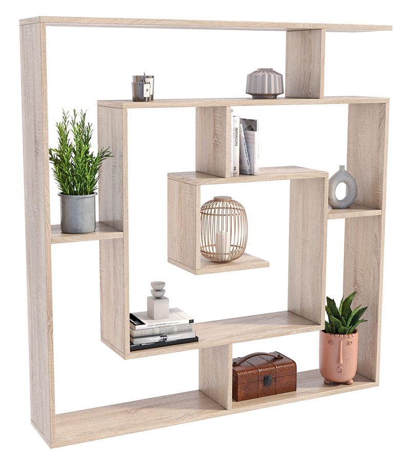 Otwarty nowoczesny regał stojący dąb sonoma N3-Z49