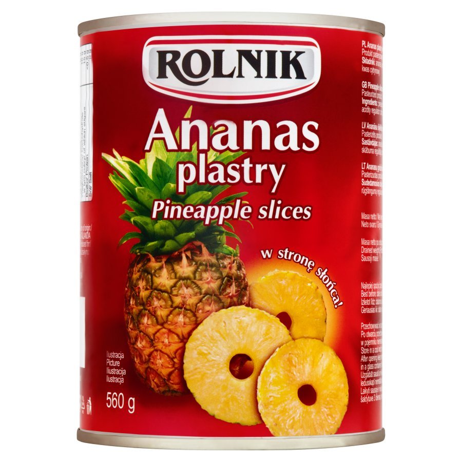 Rolnik ananas plastry 580 ml