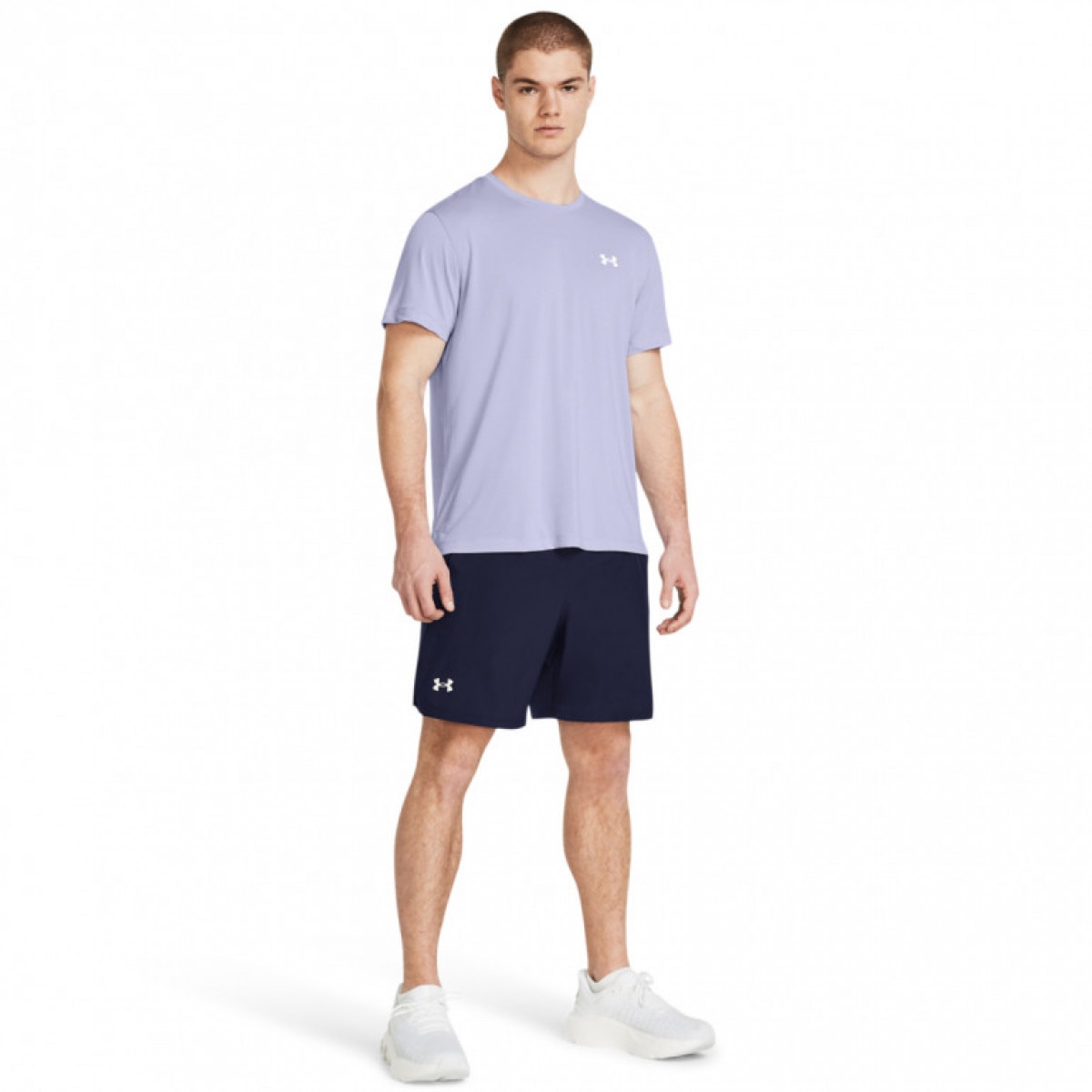 Męskie spodenki do biegania Under Armour UA Launch 7'' Short - granatowe - UNDER ARMOUR