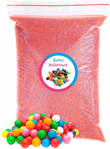 Cukier Do Waty Cukrowej Guma Balonowa 1kg Różowo-Niebieski 2-kolorowy
