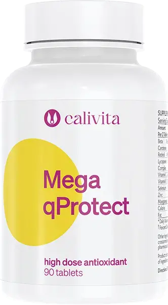 Mega qProtect 90 tabletek - masa netto: 107,3 g