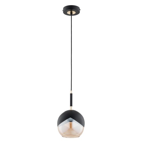 Prada lampa wisząca 1xE27 czarna/złota 61339