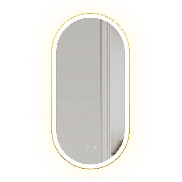 Tutumi LUSTRO ŚCIENNE LED OVL 50x100cm Złote Szczotkowane