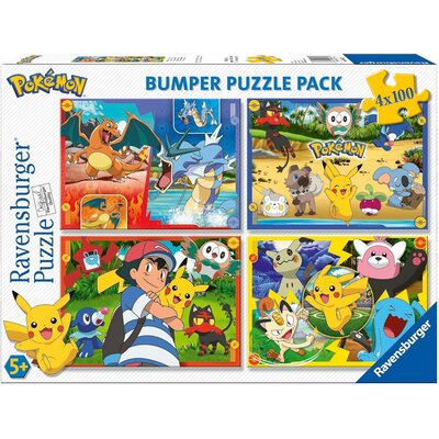 Ravensburger Puzzle Pokemon 4X100 Elementów