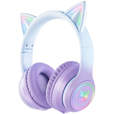 ONIKUMA B90 fioletowe KOCIE USZY RGB